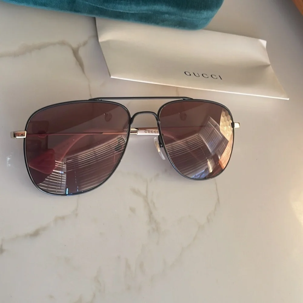 Gucci 57mm aviator sunglasses
